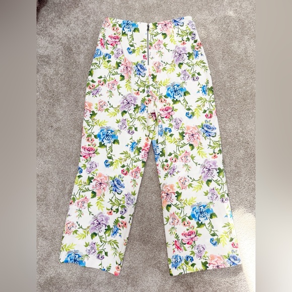 Alice + Olivia - Lorinda Floral Ankle Wide-Leg Pants - size 6 - New w/ Tags - Picture 10 of 14